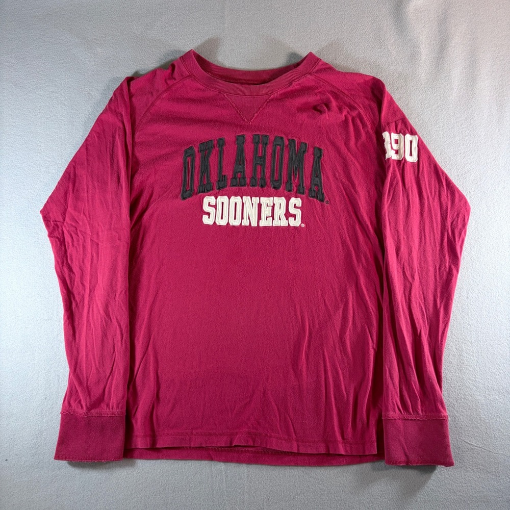 Campus Heritage Oklahoma Sooners Long Sleeve Shirt XXL Crimson Red NCAA Cotton